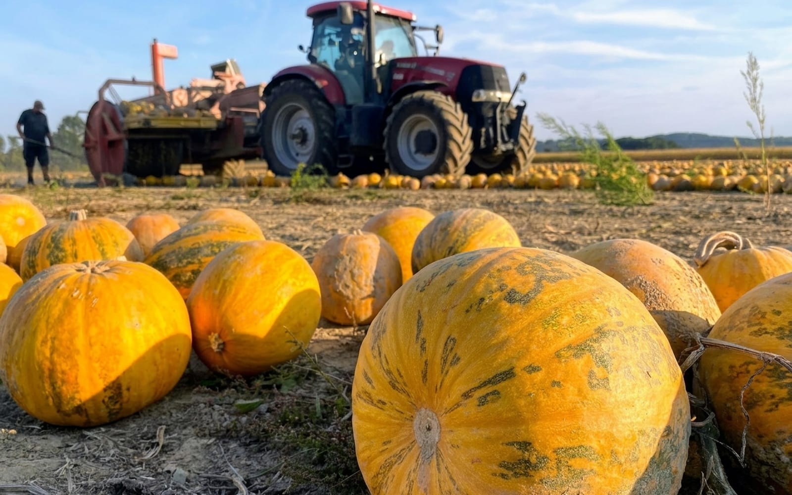 Día de cosecha en el campo de calabaza – galería 1