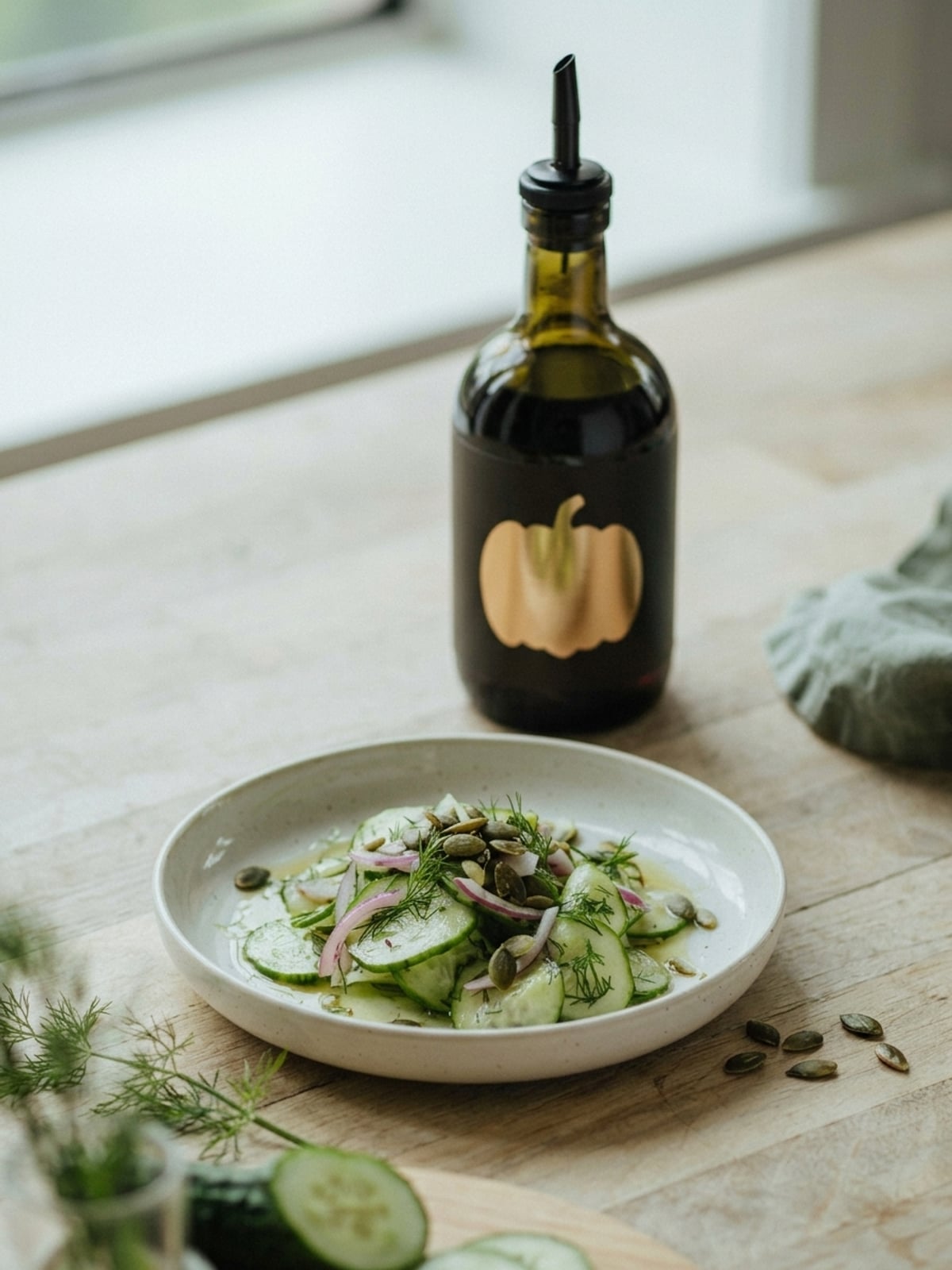 Ensalada de pepino con aceite de calabaza – galería 3